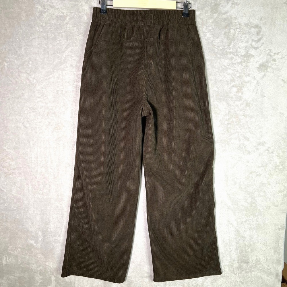 Halara High Waisted Pocket Straight Leg Brown M Baggy Mop Corduroy Casual Pants - Picture 2 of 9